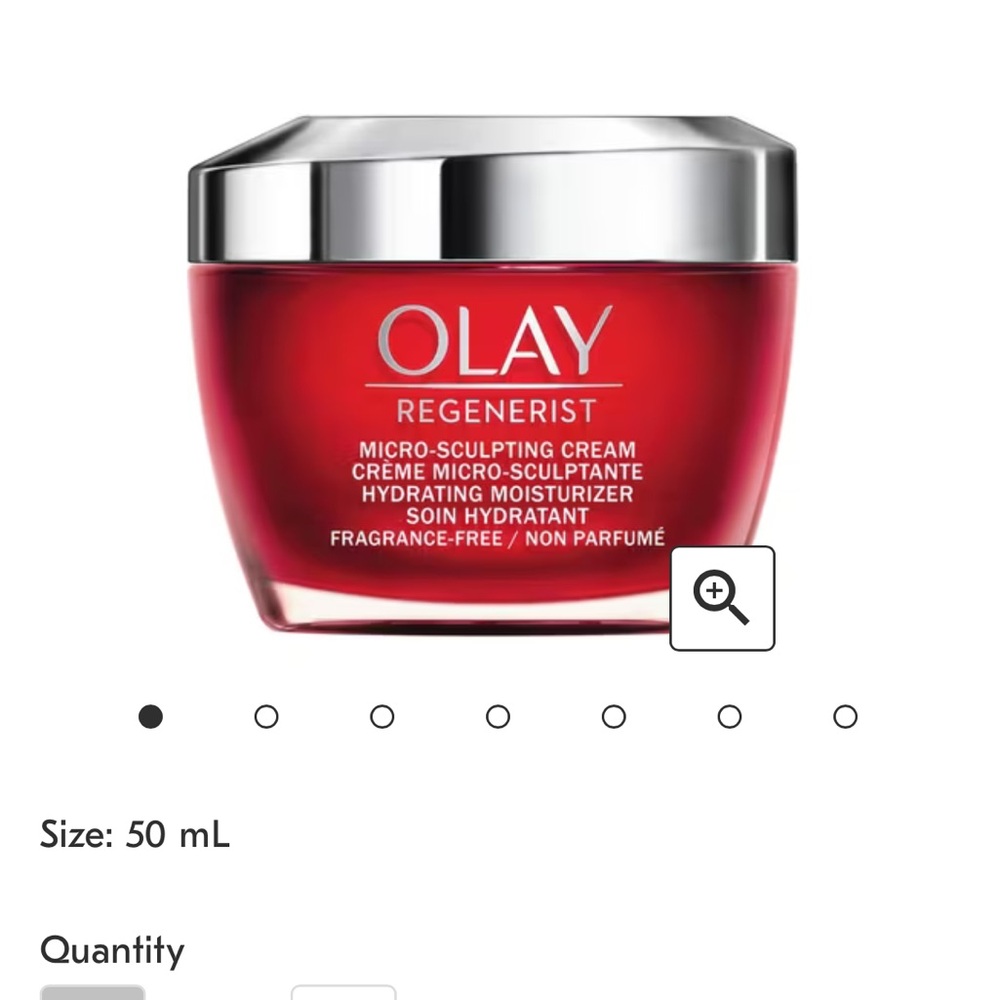 OLAY Regenerist Micro-Sculpting Cream Moisturizer - Red and Silver